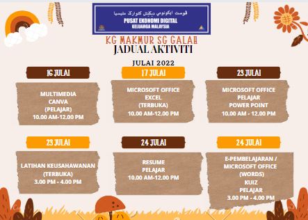 jadual bulan 7