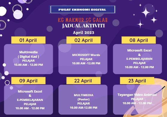 jadual april